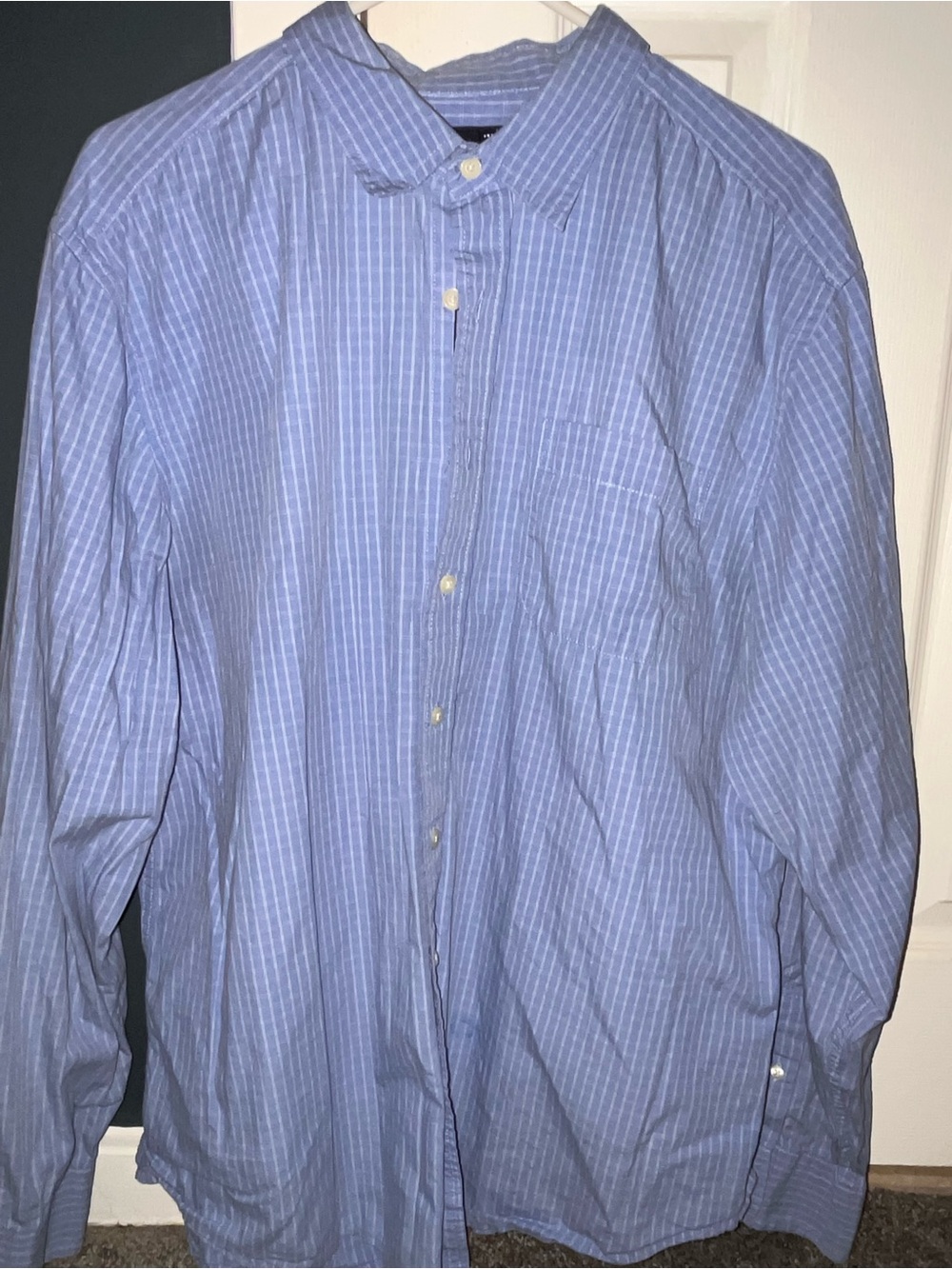 GAP Light Blue Pinstripe Men's Button-Down Shirt